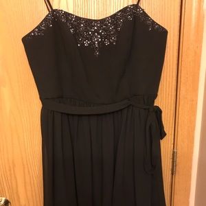 Short black bridesmaid dress